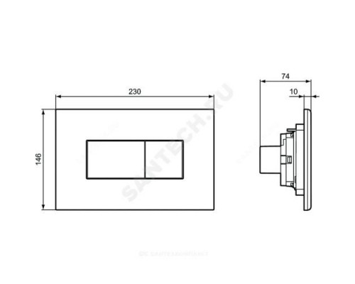 Кнопка для инсталляции чёрный SOLEA P2 Ideal Standard R0110A6