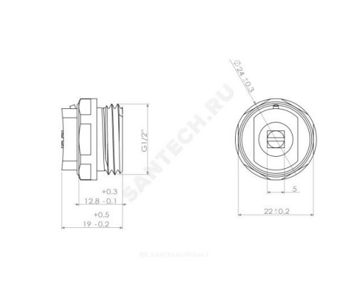 Кран Маевского ручной латунь Ду 15 Ру10 G1/2