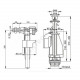 Арматура для бачка сливная/наливная нижнее подключение кнопка хром 2/реж Alca Plast SA08S 1/2