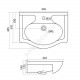 Умывальник мебельный Селигер 60 1 отверстие под смеситель по центру Santek 1.WH11.0.268
