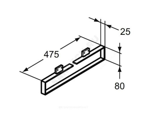 Полотенцедержатель 475 мм с крепежом ADAPTO CUBO Ideal Standard U8615AA