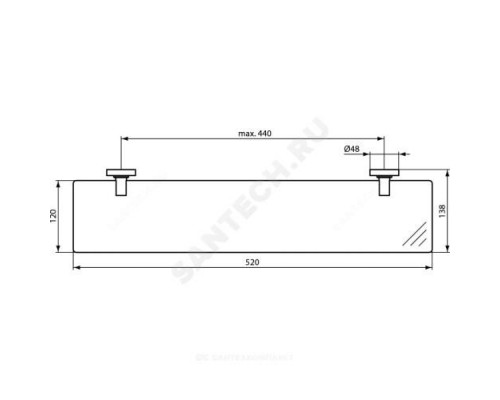 Полка IOM 52 Ideal Standard A9124XG