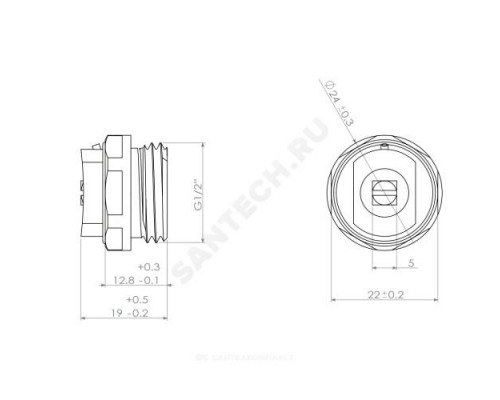 Кран Маевского ручной латунь Ду 15 Ру10 G1/2