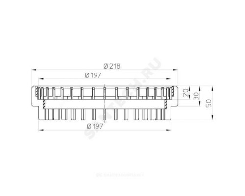 Фланец дренажный PP Дн 195 HL HL190