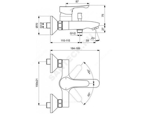 Промо-комплект (3 в 1) ALPHA Ideal Standard BD004AA .