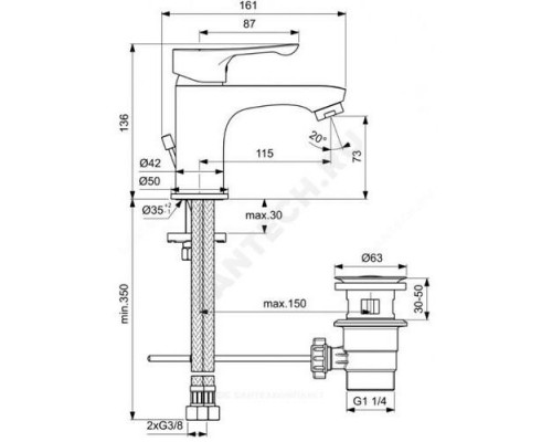 Промо-комплект (3 в 1) ALPHA Ideal Standard BD004AA .