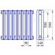 Радиатор чугунный МС-140М2-500 7 секций Ду20 Qну=1022 Вт НАО 