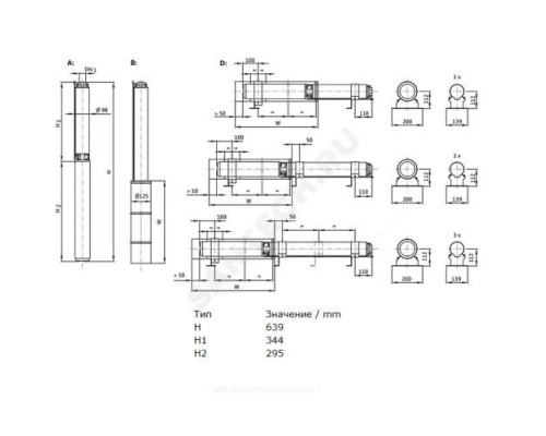 Насос скважинный TWU 4-0409-C с пусковой коробкой 1х230В/50 Гц Wilo 2786614