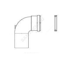 Отвод алюминий 80 мм 90 гр для котлов Ягуар/Рысь Protherm 3003200575