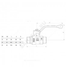 Кран шаровой латунь никель газ Pride Ду 15 Ру40 НР полнопроходной рычаг аналог 11б27п LD 47.15.Н-Н.Р