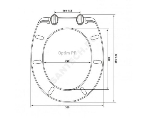 Сиденье для унитаза полипропилен крепление универсальное Optim PP Berges 021304