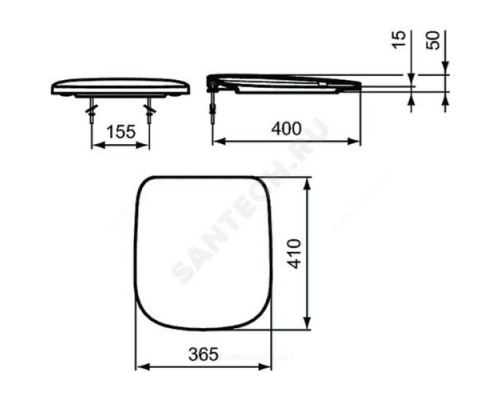 Сиденье для унитаза дюропласт микролифт Esedra Ideal Standard T318601