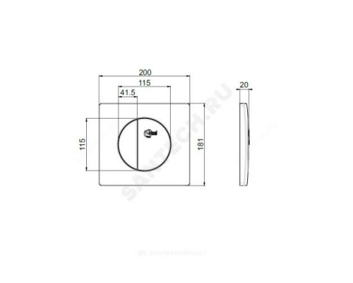 Кнопка для инсталляции хром Ideal Standard W3091AA