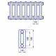 Радиатор чугунный МС-140М-300 4 секции Ду15 Qну=420 Вт НАО 