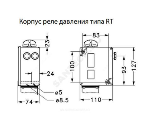 Реле давления RT117 10-30 3/8