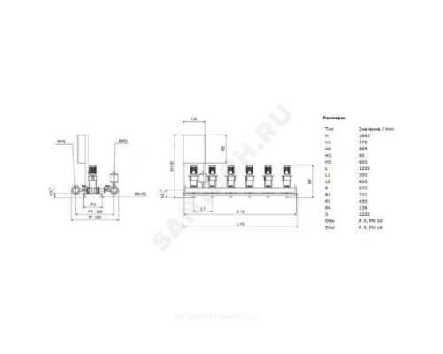 Установка повышения давления COR-4 HELIX V 1006/Skw-EB-R Wilo 2799651