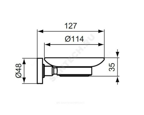 Мыльница с держателем прозрачное стекло IOM Ideal Standard A9123AA