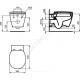 Комплект 3 в 1 унитаз подвесной + инсталляция без кнопки смыва + сиденье микролифт Connect Ideal Standard W220101