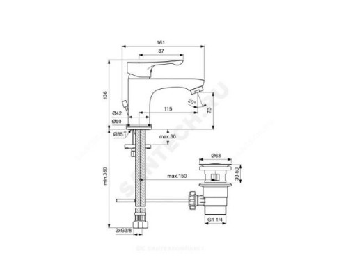 Промо-комплект для ванны (7 в 1) ALPHA Ideal Standard BD003AA .