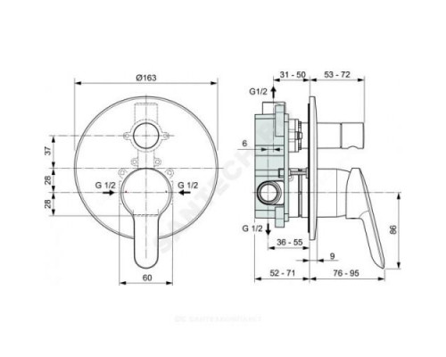 Промо-комплект для ванны (7 в 1) ALPHA Ideal Standard BD003AA .