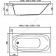 Ванна акриловая SIRIUS 150х70см в/к ножки Vidima B155501 + B156467