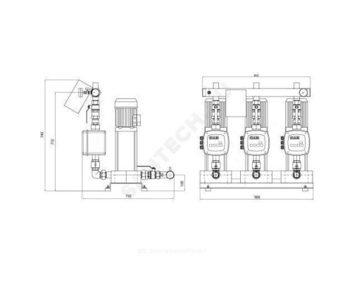 Установка повышения давления ACTIVE DRIVER 3 KVC A.D.30/80 T/N DAB 60122673