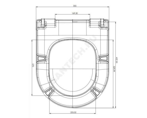 Сиденье для унитаза дюропласт микролифт белое The Gap Round Roca 801D12007