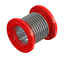Компенсатор сильфонный осевой многослойный б/кожуха с внутренним экраном сталь нерж КСОF.3 Ду 32 Ру16 фл поворотный (фл сталь) L=160мм Hortum 0070032-050 сжатие/растяжение 25/25