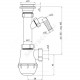 Сифон для умывальника/мойки бутылочный 1 1/2