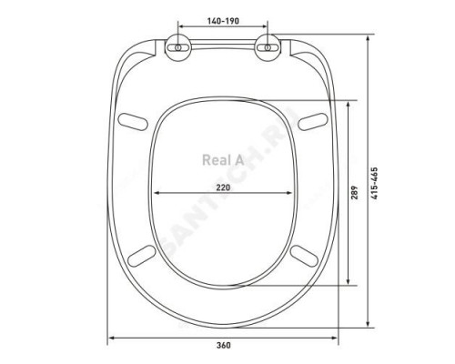 Сиденье для унитаза дюропласт Real A Berges 010301