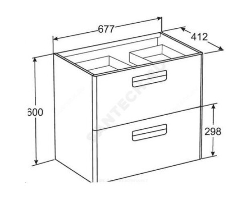 Тумба под умывальник 70 The Gap Original белый матовый Roca ZRU9302733