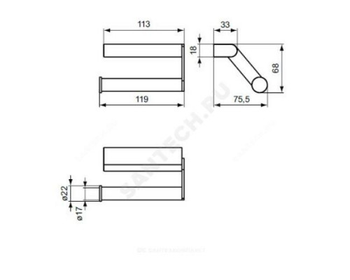 Держатель для туалетной бумаги CONNECT Ideal Standard N1381AA