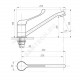 Смеситель для кухонной мойки хирургический локтевой одноручный ПСМ-425-КТ/055 Профсан