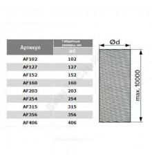 Воздуховод гибкий D160 L=10000мм армированный, металлизированная пленка 70 мкм алюминий Эра AF160