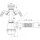 Сифон для умывальника/мойки бутылочный 1 1/2