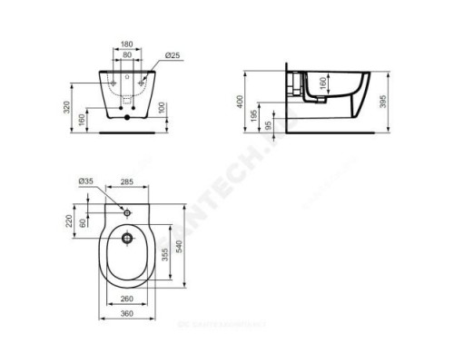 Биде подвесное CONNECT Ideal Standard E772201