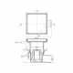 Трап регулируемый Дн 50 с нержавеющей решёткой 150х150мм горизонтальный выпуск АНИ Пласт TA5812