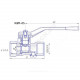 Кран для манометра шаровой латунь 11Б27п10 Ду 15 Ру16 ВР G1/2