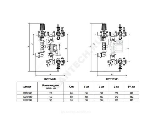 Узел насосно-смесительный R557RM-1 с насосом Giacomini R557RY042