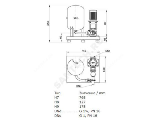 Установка для системы пожаротушения CO 1 Helix First V 211/J-ET-R Wilo 2450529