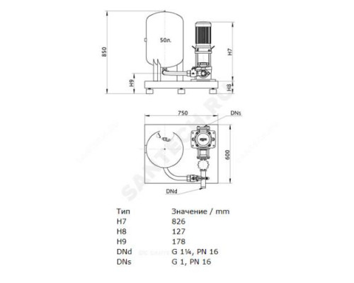 Установка для системы пожаротушения CO 1 Helix First V 412/J-ET-R Wilo 2450544