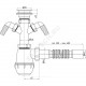 Сифон для умывальника/мойки бутылочный 1 1/2