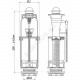 Арматура для бачка сливная кнопка белый 1/реж универсал АНИ Пласт WC7010