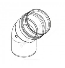 Отвод алюминий 80 мм 45 гр белый Protherm 20199427