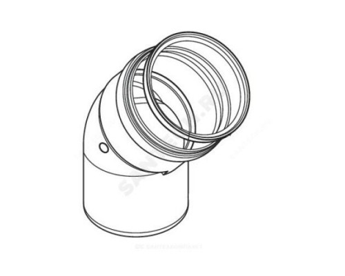Отвод алюминий 80 мм 45 гр белый Protherm 20199427