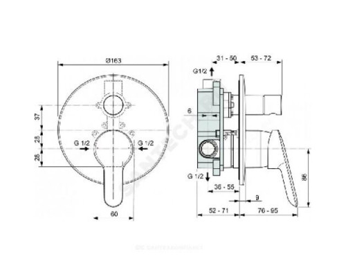 Промо-комплект для ванны (6 в 1) ESLA Ideal Standard BD002XC .