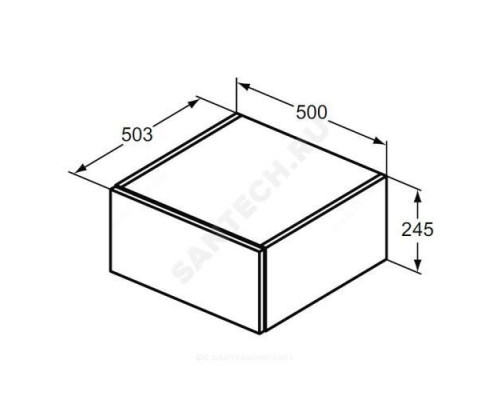 Шкаф ADAPTO 50 белый глянец Ideal Standard U8421WG