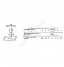 Клапан запорный чугун 15кч18п Ду 15 Ру16 Тмакс=225 оС ВР с маховиком Китай