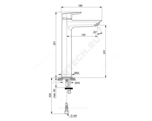 Смеситель для умывальника одноручный TESI Ideal Standard A6575AA .