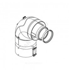 Отвод коаксиальный алюминий 60/100 мм 90 гр с ревизионным отверстием Protherm 20199405